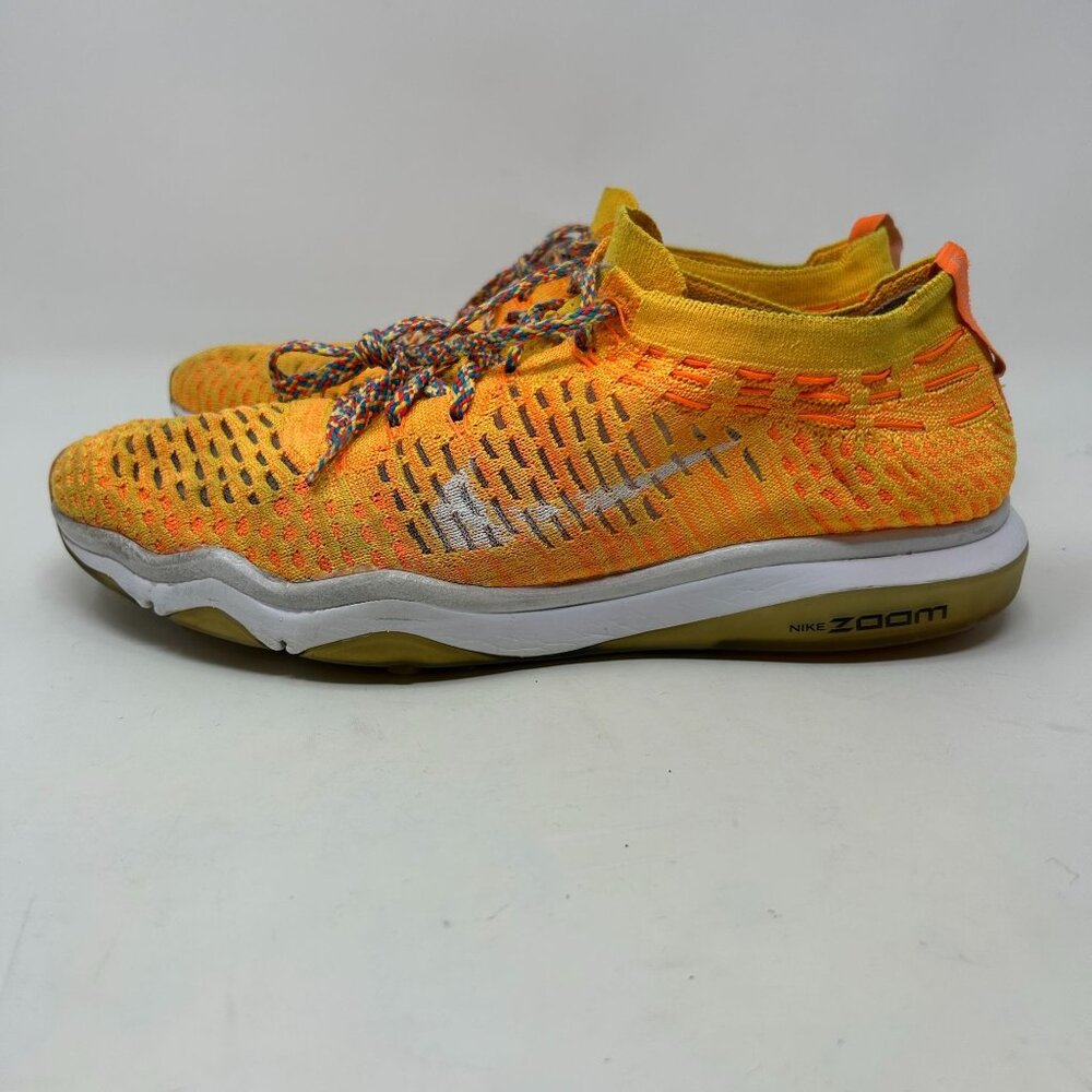 Nike Zoom Air Flyknit Streak 6 Men’s Size 9.5 Running Shoes Yellow Orange 902156